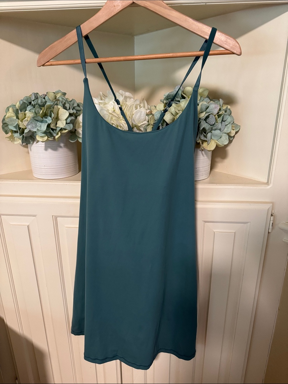 iuga Women’s Teal Nylon and Spandex Sport Dress with shorts underneath